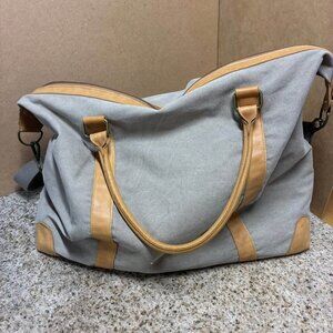 Hearth & Hand Gray Canvas Duffel Bag